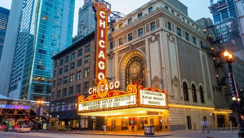 Chicago Theatre Chicago gezilecek yerler