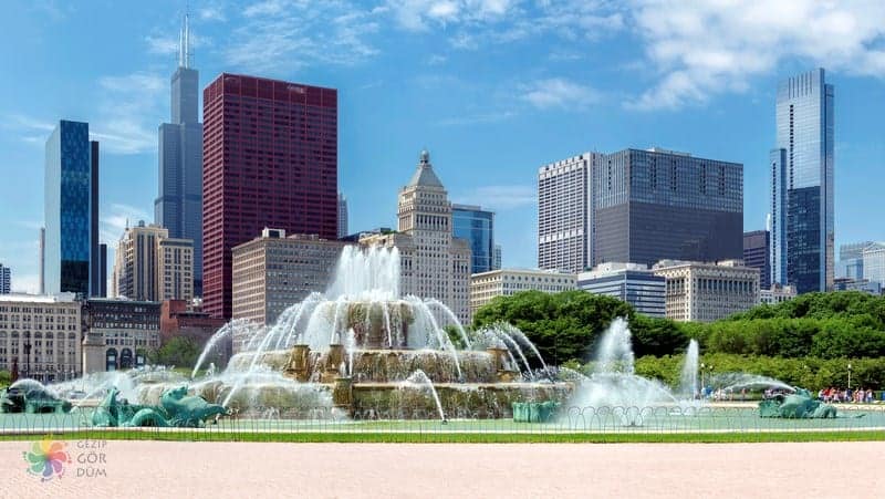 Buckingham Fountain Chicago gezilecek yerler